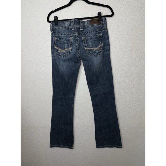 BKE Women’s Stella Denim Boot Cut Jeans Size 26R (26 x 31 1/2) Low Rise Y1 - Picture 4 of 7